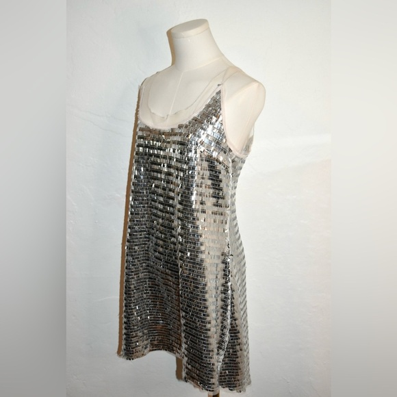 Free People Silver Sequin Chemise - Picture 8 of 15